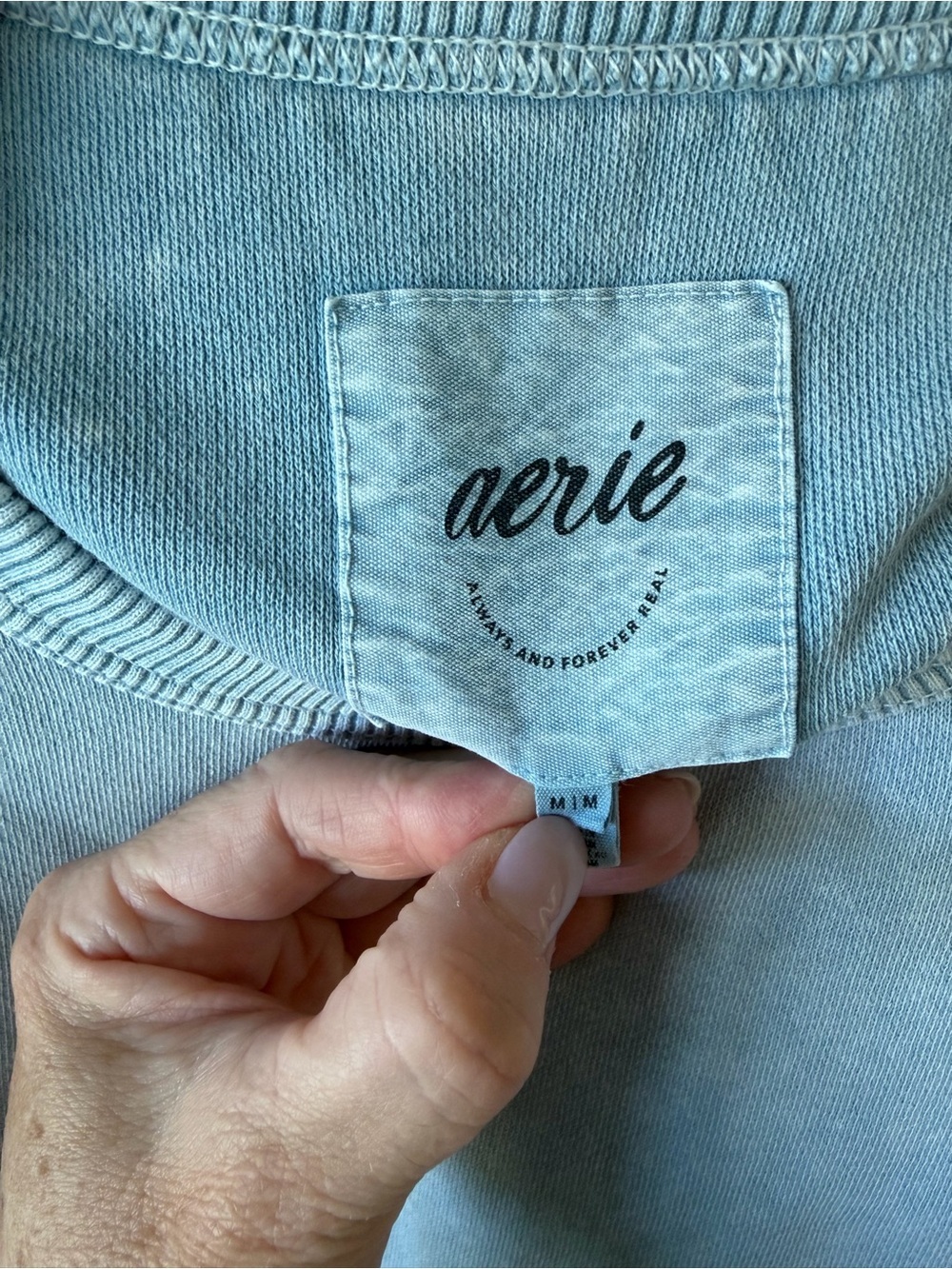 Aerie Go-To Sweatshirt in Cloud Wash - Picture 5 of 9